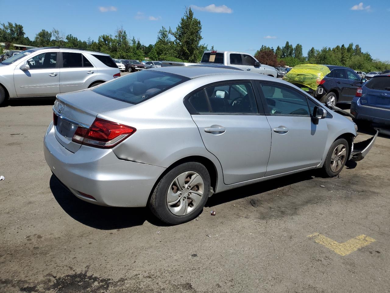 Lot #2596966298 2015 HONDA CIVIC LX