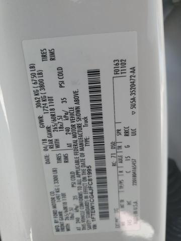 2018 Ford F150 Supercrew VIN: 1FTEW1CG4JFC81995 Lot: 54157384