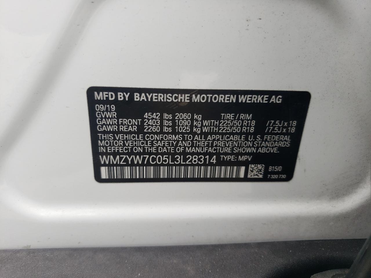 WMZYW7C05L3L28314 2020 Mini Cooper S Countryman