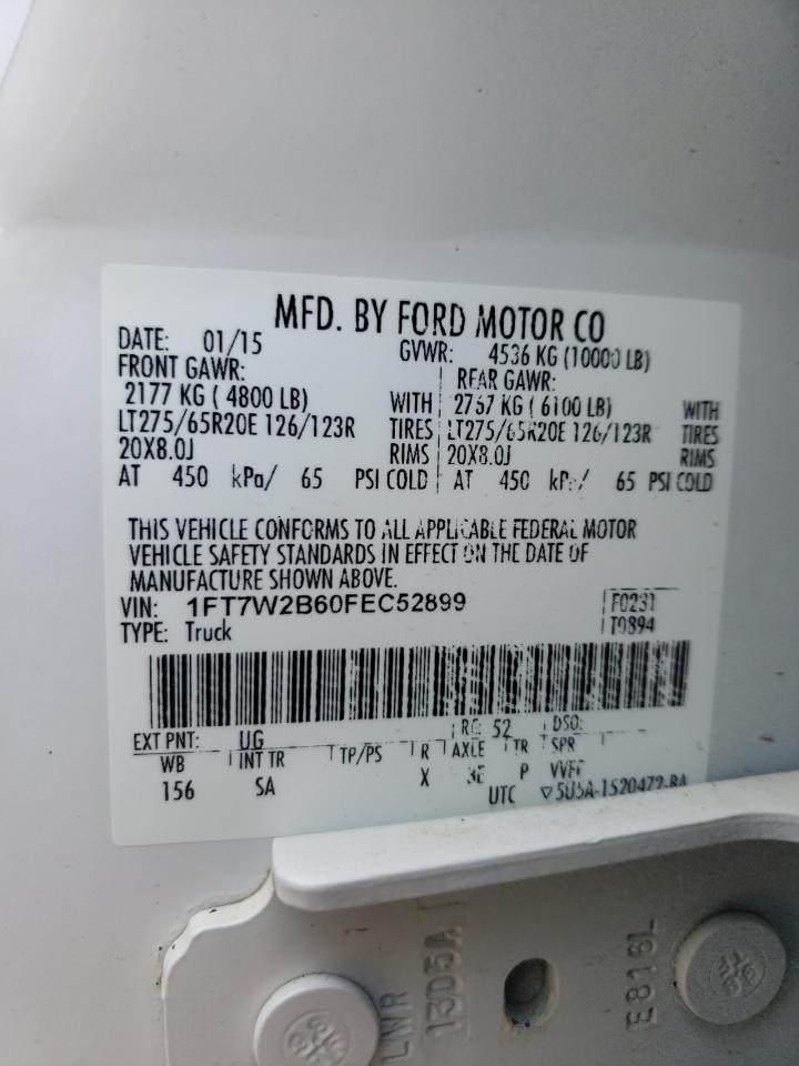 1FT7W2B60FEC52899 2015 Ford F250 Super Duty