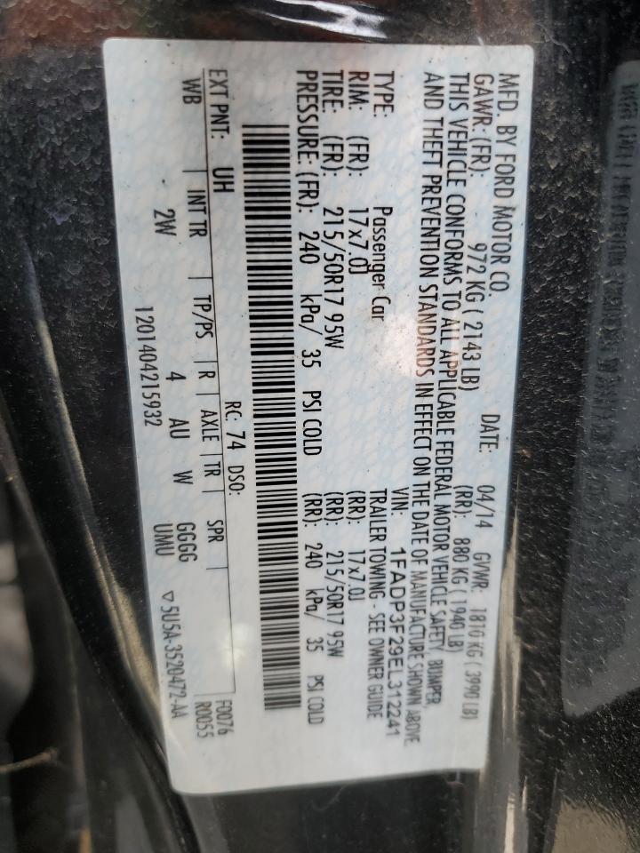 1FADP3F29EL312241 2014 Ford Focus Se