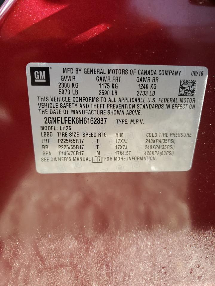 2GNFLFEK6H6162837 CHEVROLET EQUINOX 2017