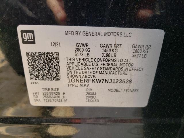 1GNERFKW7NJ123528 Chevrolet Traverse L 12