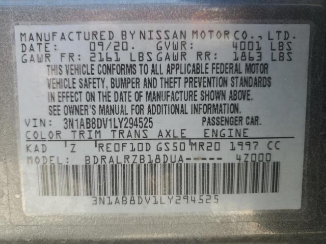 2020 Nissan Sentra Sr VIN: 3N1AB8DV1LY294525 Lot: 56455724