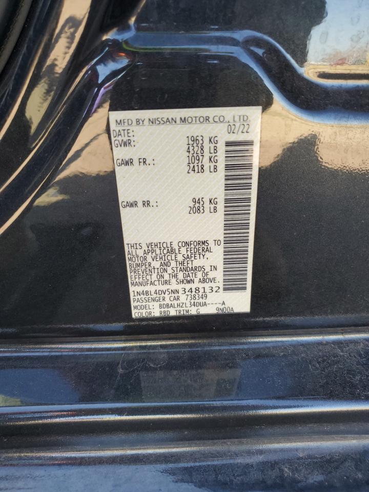 1N4BL4DV5NN348132 NISSAN ALTIMA 2022