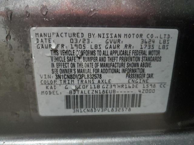 2023 Nissan Versa S VIN: 3N1CN8DV3PL832578 Lot: 54133544