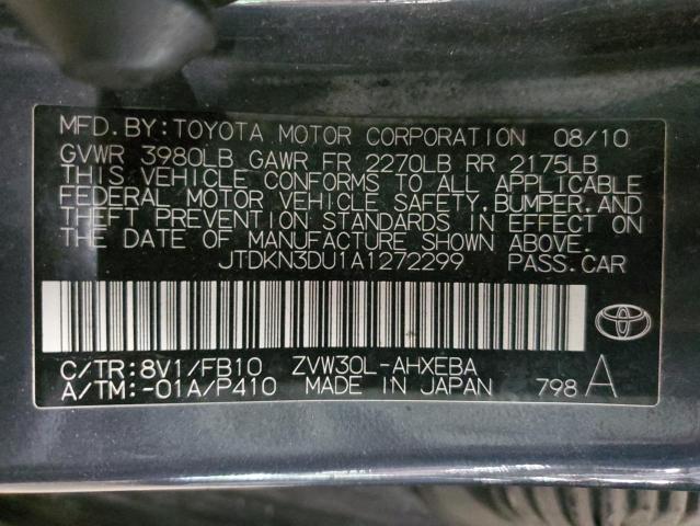 2010 Toyota Prius VIN: JTDKN3DU1A1272299 Lot: 55256874