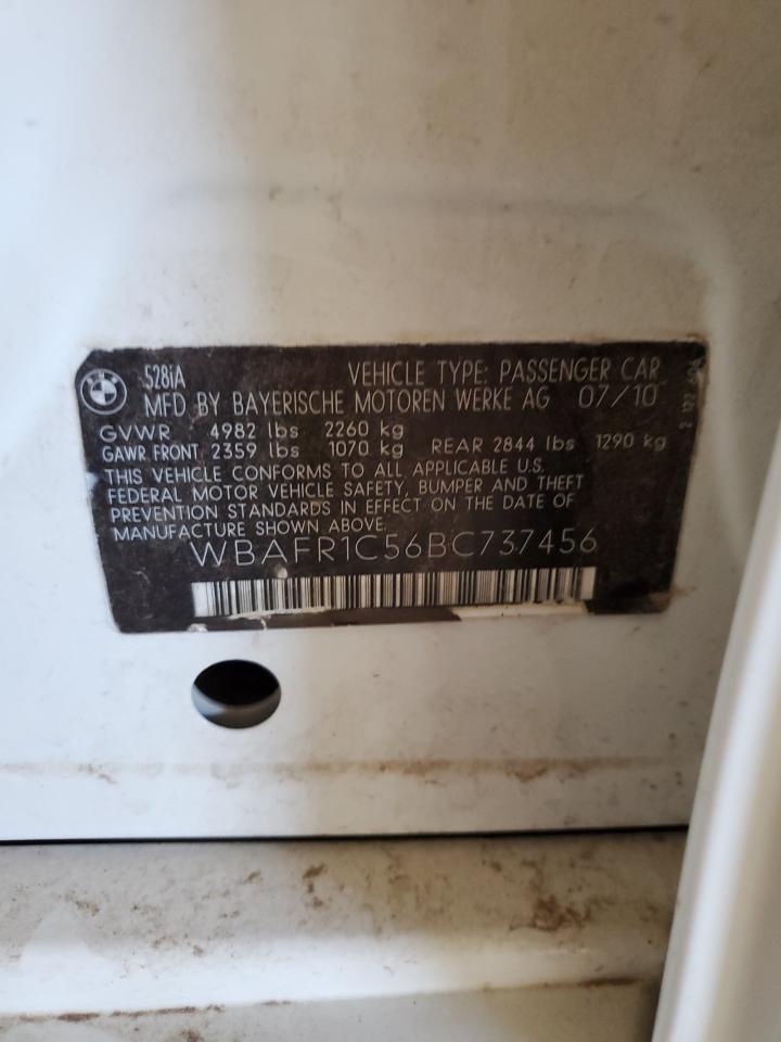 WBAFR1C56BC737456 2011 BMW 528 I