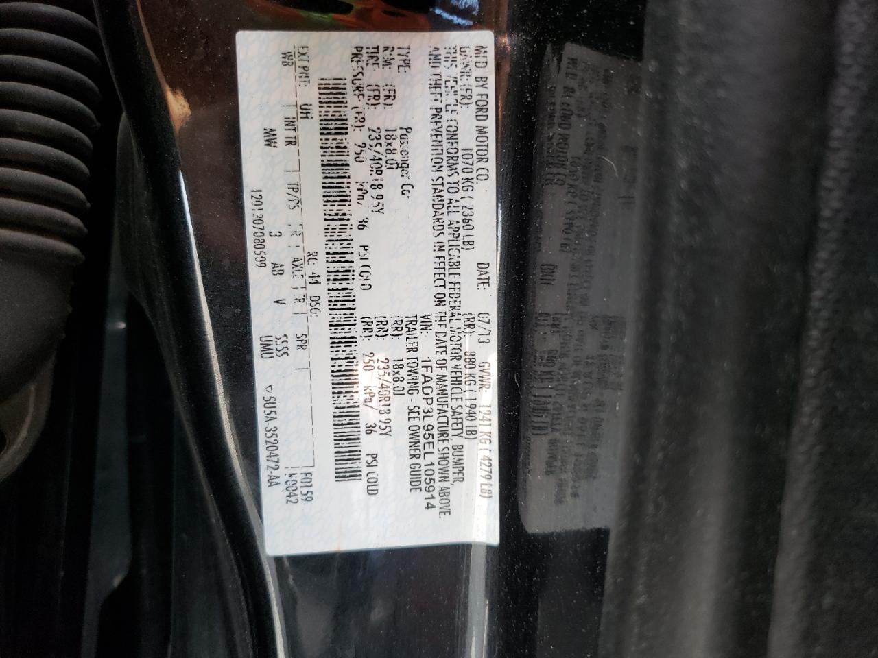 1FADP3L95EL105914 2014 Ford Focus St