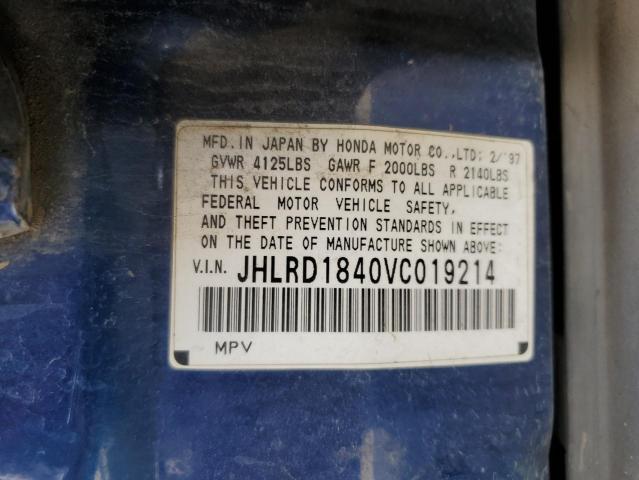 1997 Honda Cr-V Lx VIN: JHLRD1840VC019214 Lot: 53999854