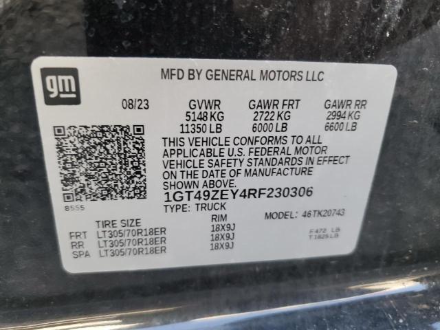 2024 GMC Sierra K2500 At4X VIN: 1GT49ZEY4RF230306 Lot: 53438674