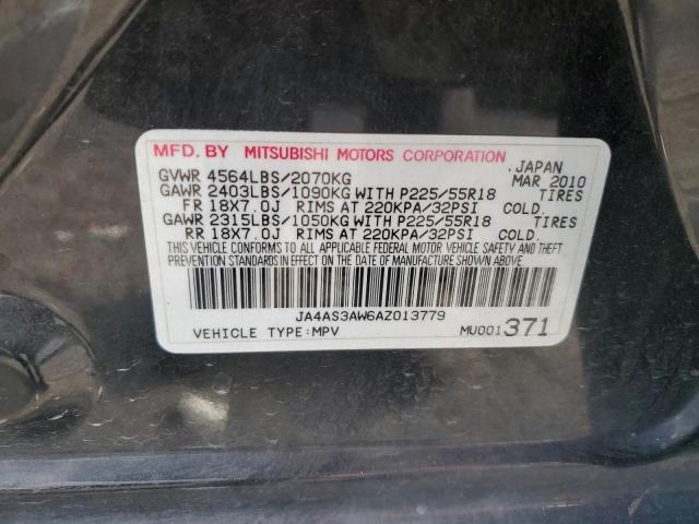 2010 Mitsubishi Outlander Se VIN: JA4AS3AW6AZ013779 Lot: 52588674