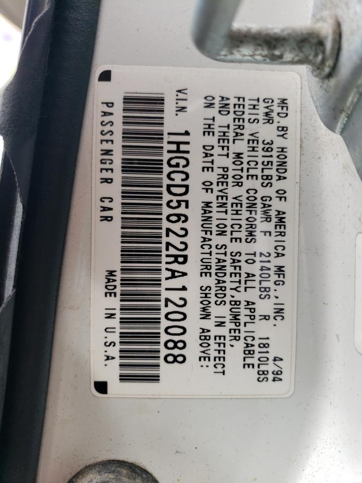 1HGCD5622RA120088 1994 Honda Accord Dx