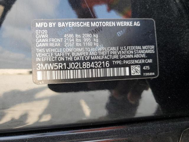 3MW5R1J02L8B43216 BMW 3 Series 330I 12