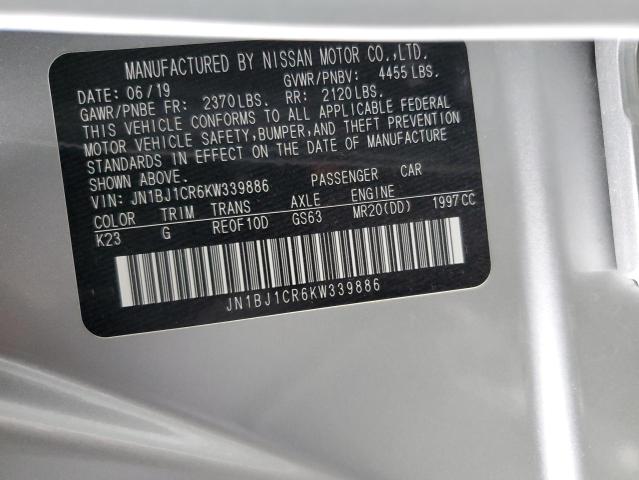 2019 Nissan Rogue Sport S VIN: JN1BJ1CR6KW339886 Lot: 53868594