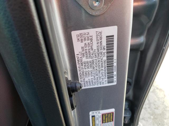 2022 Honda Cr-V Exl VIN: 7FARW2H82NE019982 Lot: 52000514