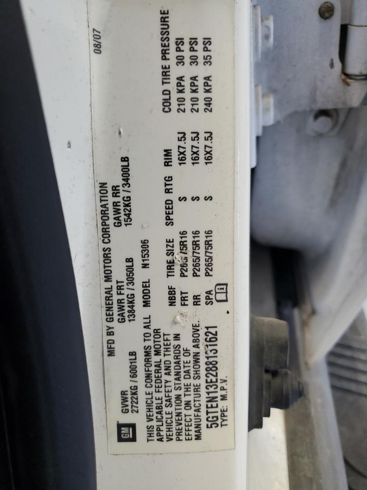 5GTEN13E288131621 2008 Hummer H3