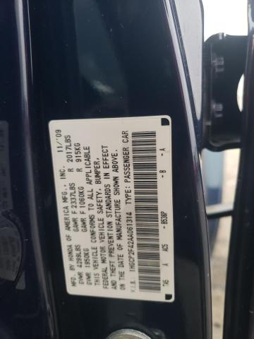 2010 Honda Accord Lxp VIN: 1HGCP2F42AA061314 Lot: 54411404