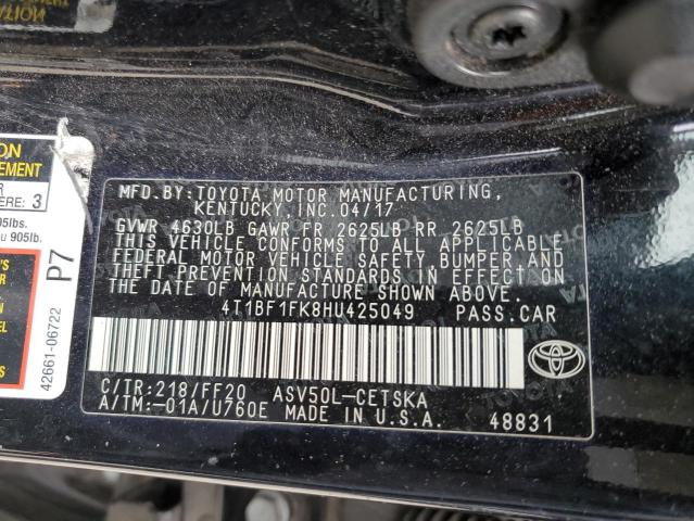 2017 TOYOTA CAMRY LE - 4T1BF1FK8HU425049