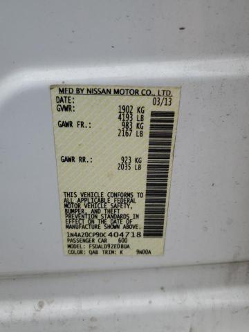 2013 Nissan Leaf S VIN: 1N4AZ0CP9DC404718 Lot: 55846444