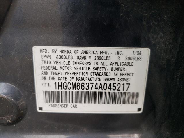 2004 Honda Accord Lx VIN: 1HGCM66374A045217 Lot: 54519334
