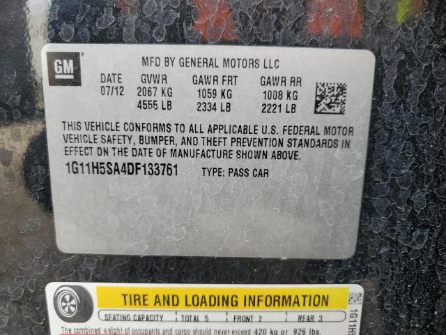 2013 Chevrolet Malibu Ltz VIN: 1G11H5SA4DF133761 Lot: 53487344