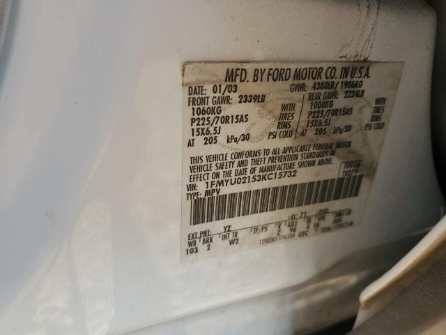 2003 Ford Escape Xls VIN: 1FMYU02153KC15732 Lot: 54599614