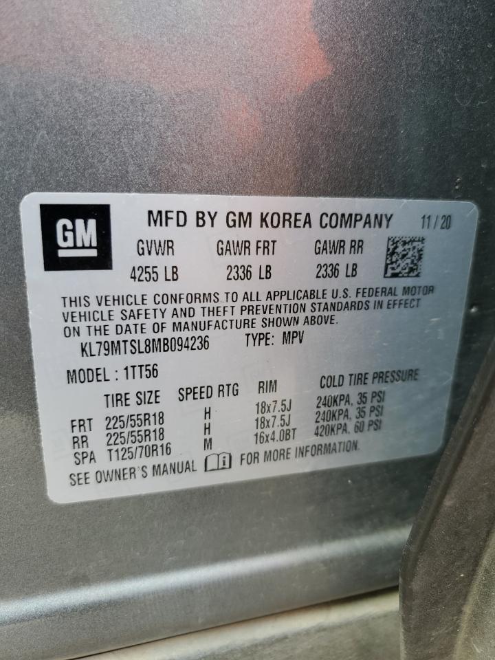 KL79MTSL8MB094236 2021 Chevrolet Trailblazer Rs