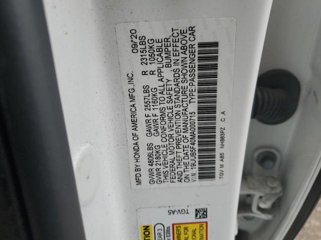 2021 Acura Tlx Technology VIN: 19UUB5F40MA000715 Lot: 53564054