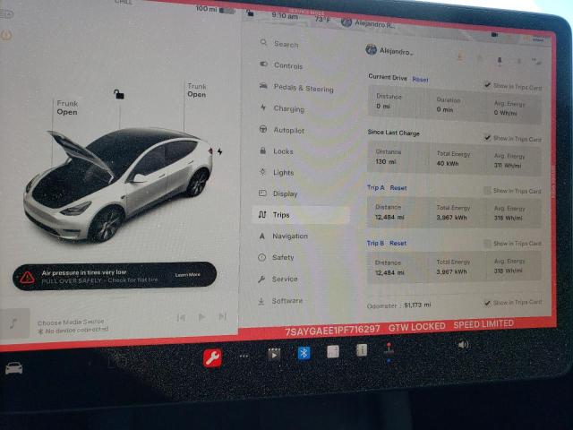 2023 Tesla Model Y VIN: 7SAYGAEE1PF716297 Lot: 53819794