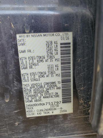 1N6AD0EV9GN751797 2016 NISSAN NAVARA - Image 13