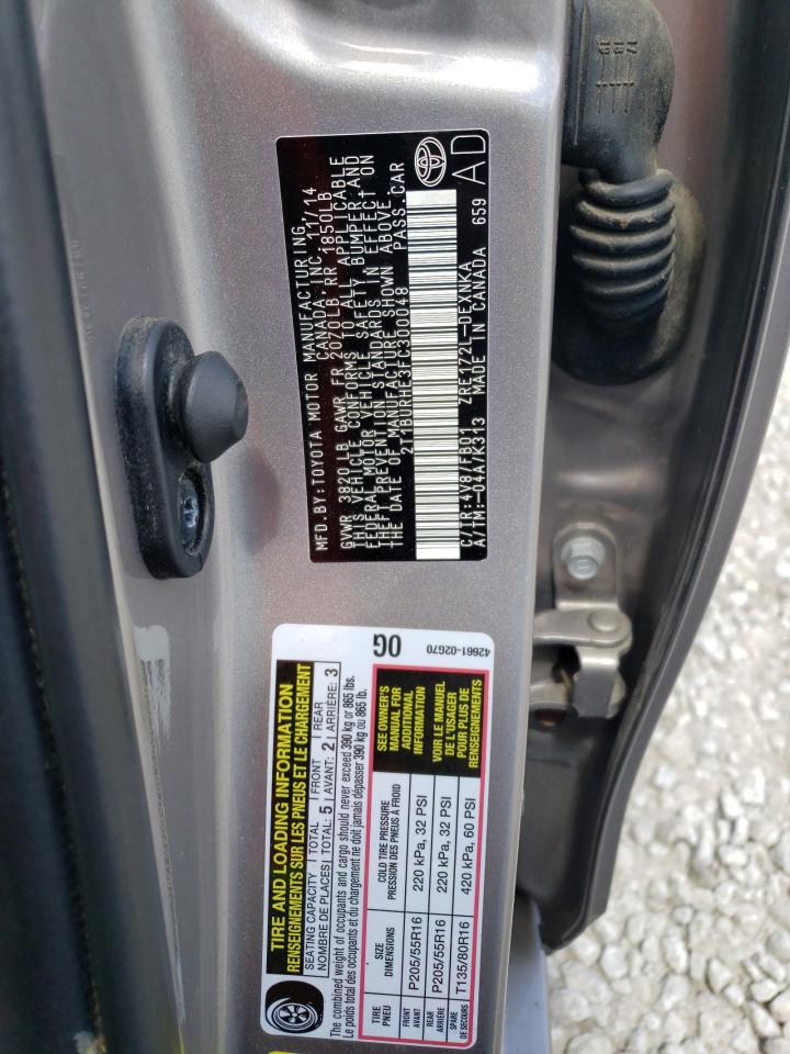 2T1BURHE3FC300048 2015 Toyota Corolla L