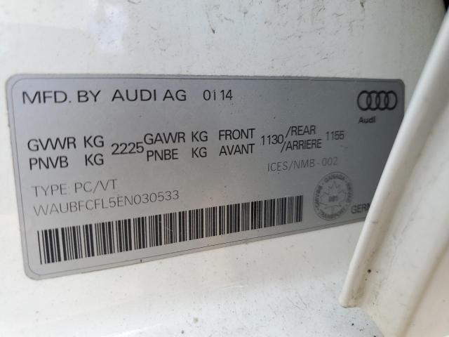 2014 Audi A4 Premium VIN: WAUBFCFL5EN030533 Lot: 52861644