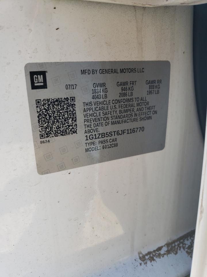1G1ZB5ST6JF116770 CHEVROLET MALIBU 2018