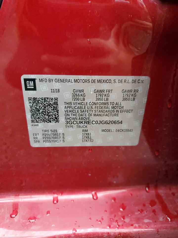 3GCUKREC0JG620654 2018 Chevrolet Silverado K1500 Lt