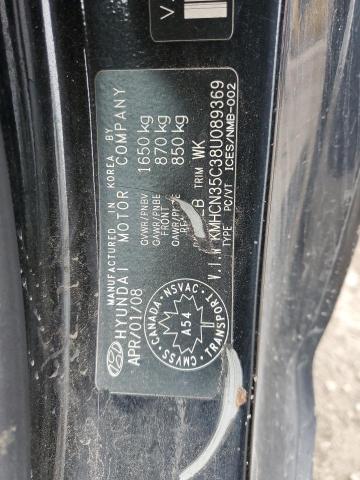 2008 Hyundai Accent Base VIN: KMHCN35C38U089369 Lot: 55100214