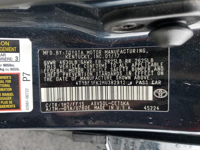 4T1BF1FK2HU382912 2017 TOYOTA CAMRY - Image 12