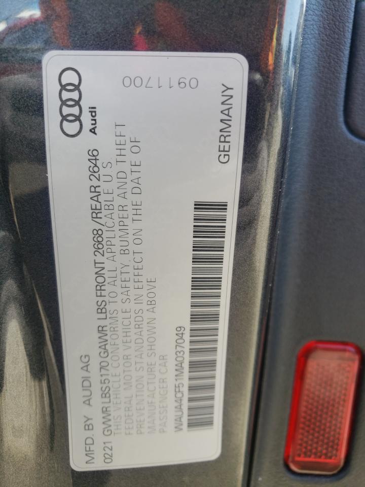 WAUA4CF51MA037049 2021 Audi S5 Premium