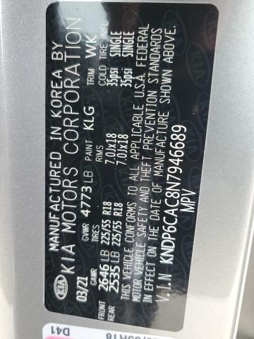 2022 Kia Sportage S VIN: KNDP6CAC8N7946689 Lot: 55272504