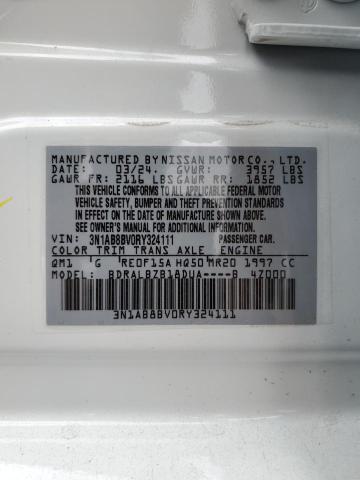 2024 Nissan Sentra S VIN: 3N1AB8BV0RY324111 Lot: 54550534