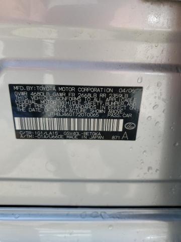 2007 Lexus Es 350 VIN: JTHBJ46G172010065 Lot: 56136174