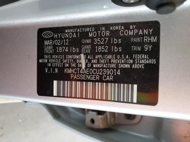 2012 Hyundai Accent Gls VIN: KMHCT4AE0CU239014 Lot: 56440974