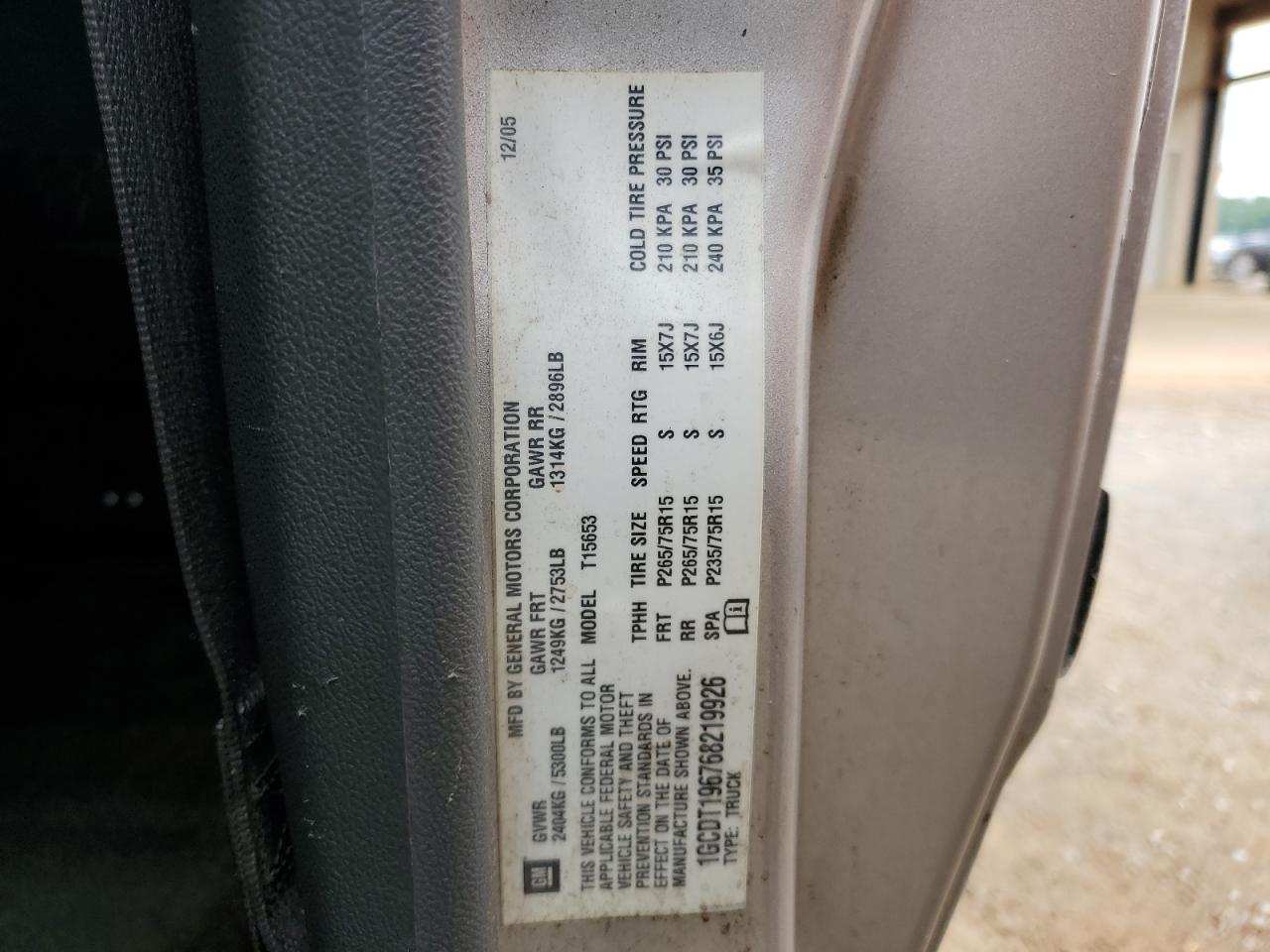 1GCDT196768219926 2006 Chevrolet Colorado