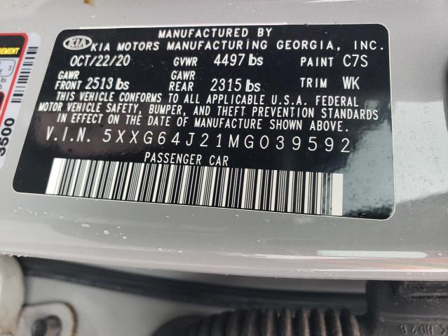 2021 Kia K5 Gt Line VIN: 5XXG64J21MG039592 Lot: 54560144