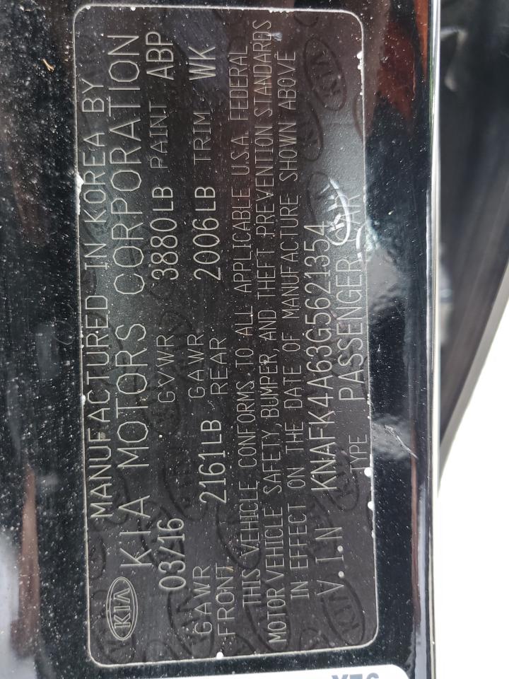 KNAFK4A63G5621354 2016 Kia Forte Lx