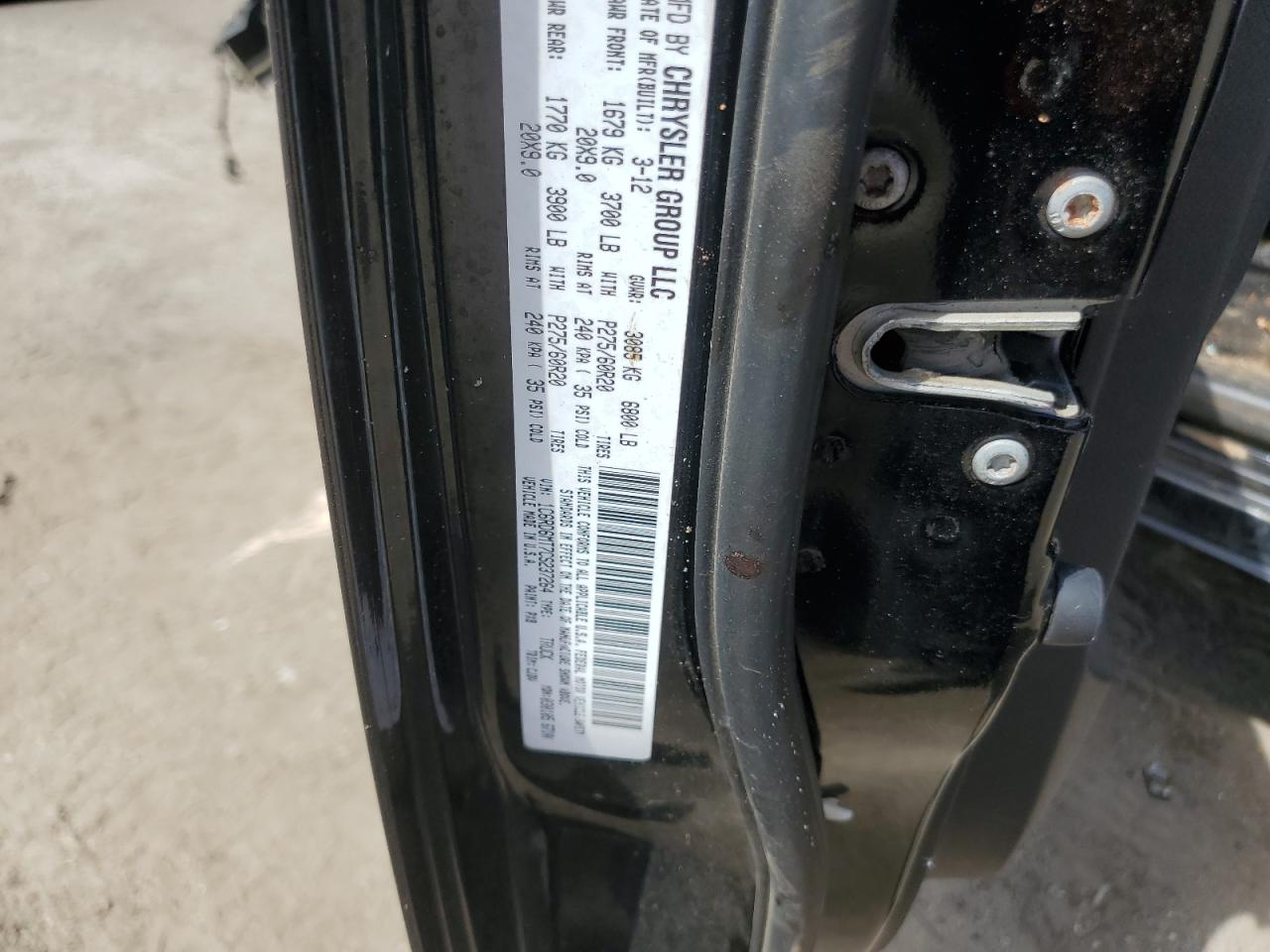 1C6RD6MT7CS237264 2012 Dodge Ram 1500 Sport