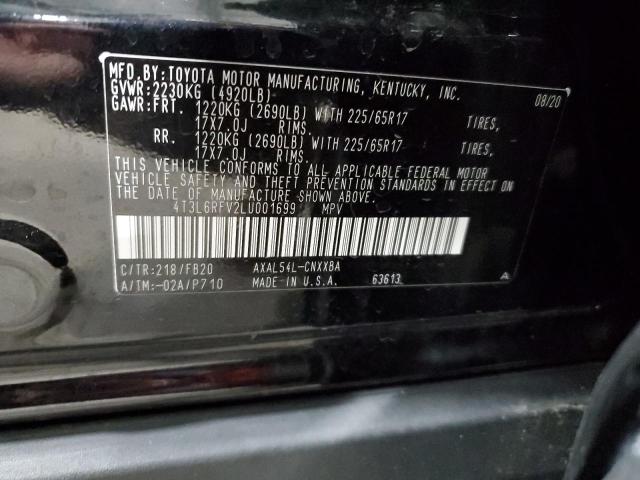 2020 Toyota Rav4 Le VIN: 4T3L6RFV2LU001699 Lot: 54088414