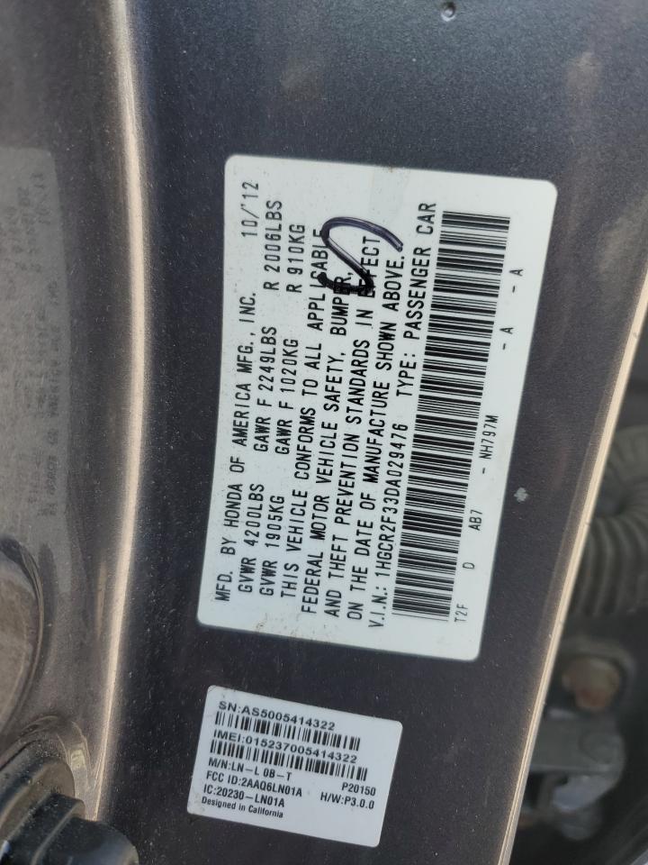 1HGCR2F33DA029476 2013 Honda Accord Lx