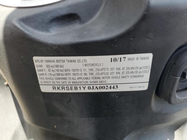 2018 YAMAHA YW125 RKRSEB1Y0JA002443