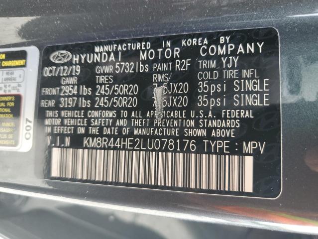 2020 Hyundai Palisade Sel VIN: KM8R44HE2LU078176 Lot: 54495854